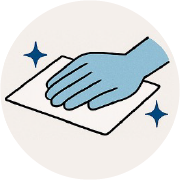 清拭作業イラスト